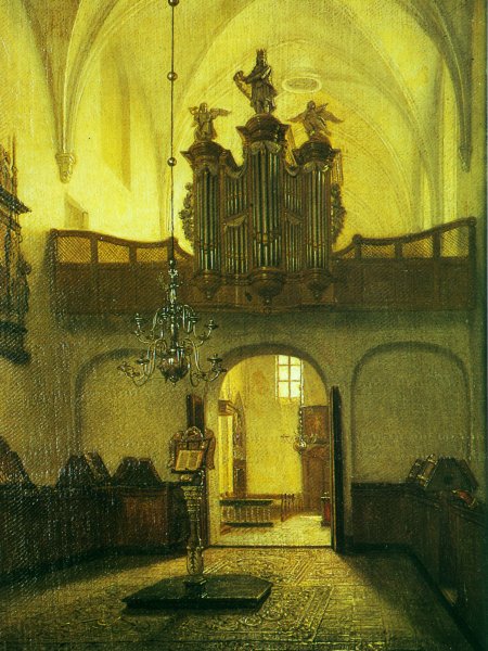 Aanoniem 19e eeuws schilderij oorspronkelijke situatie in St. Agatha